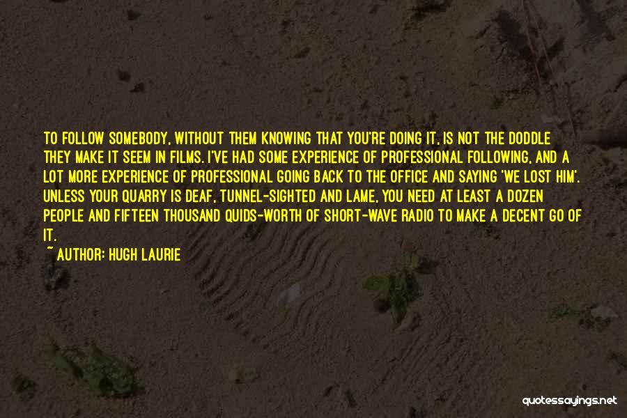 Not Lame Quotes By Hugh Laurie