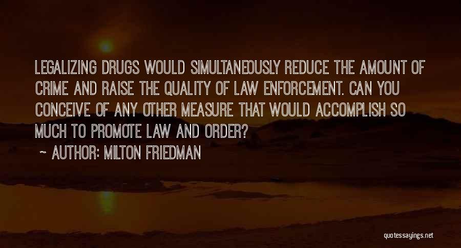 Not Legalizing Drugs Quotes By Milton Friedman