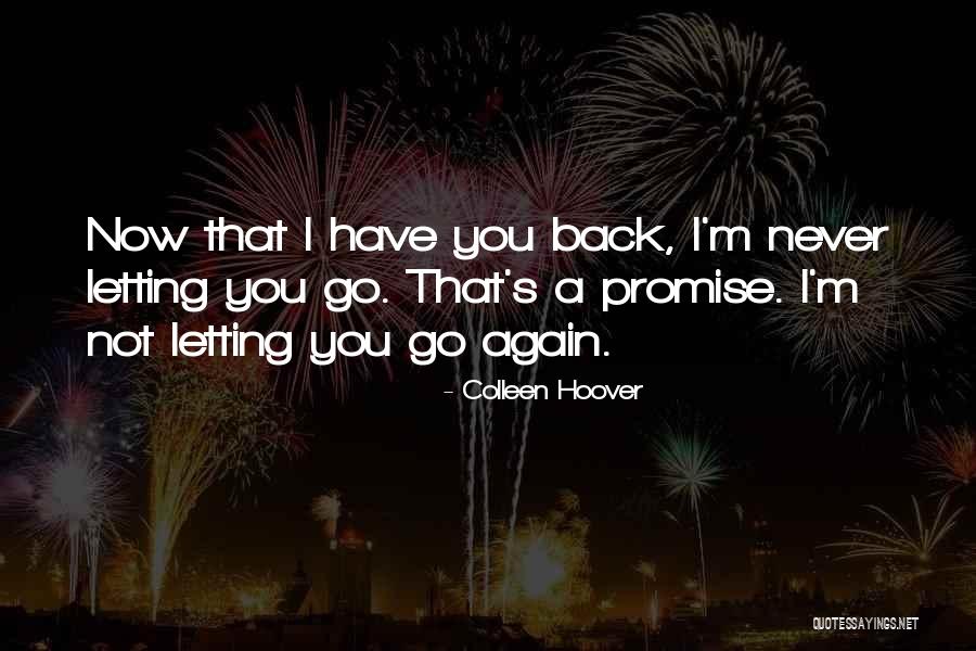 Not Letting Go Quotes By Colleen Hoover