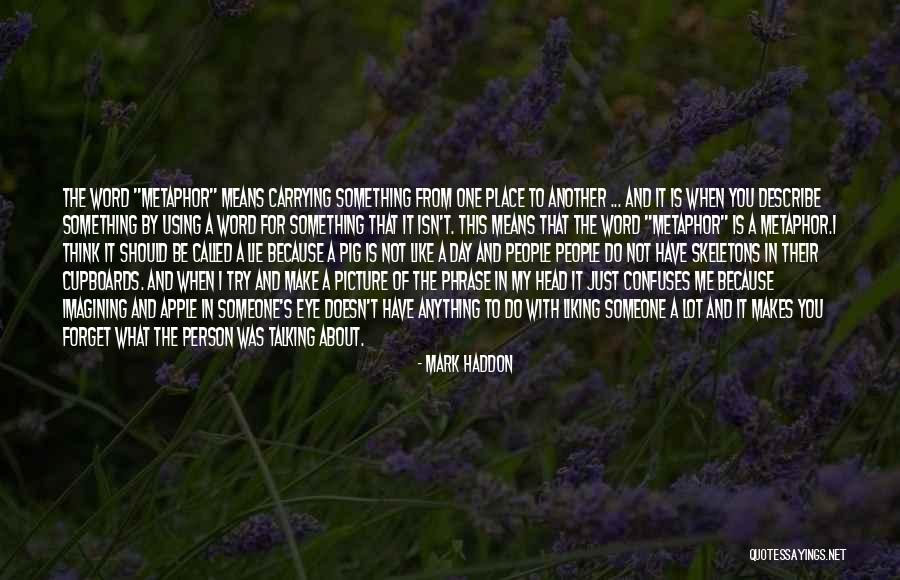 Not Liking Something Quotes By Mark Haddon Not Liking Something Quotes By Mark Haddon
