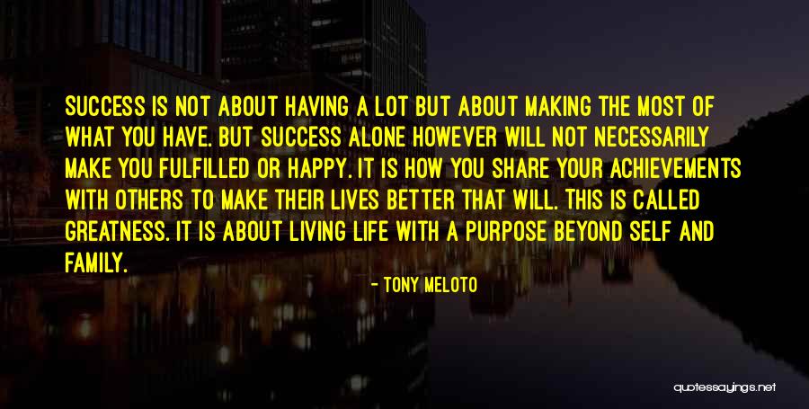 Not Living Alone Quotes By Tony Meloto