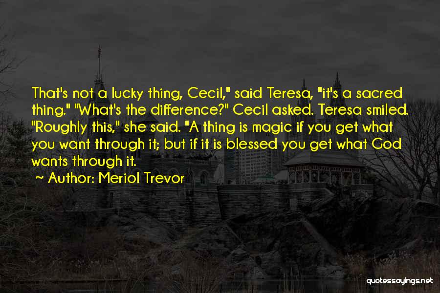 Not Lucky But Blessed Quotes By Meriol Trevor