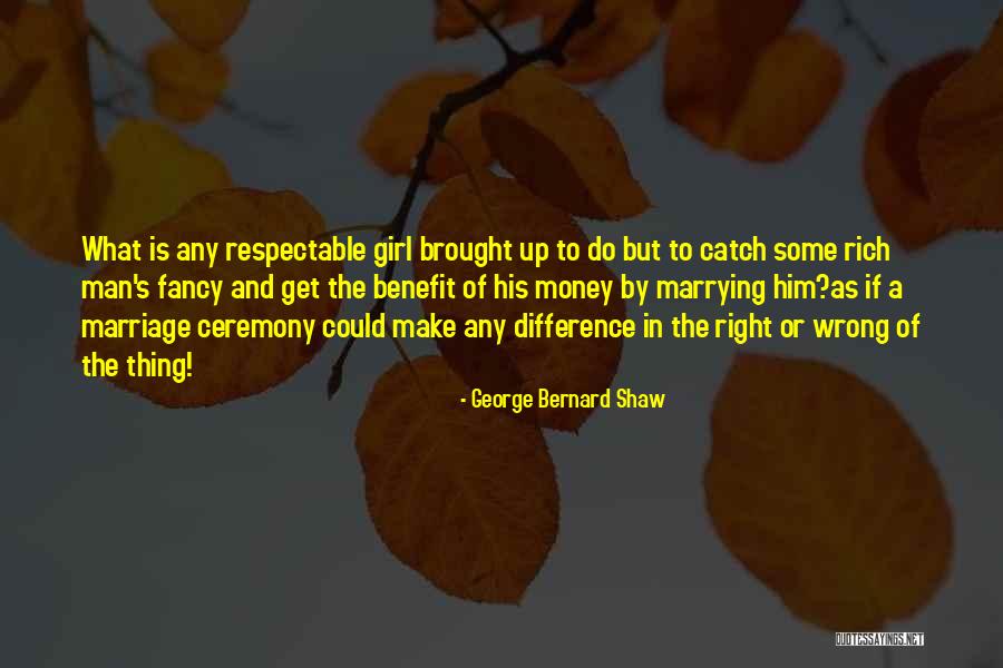 Not Marrying For Money Quotes By George Bernard Shaw