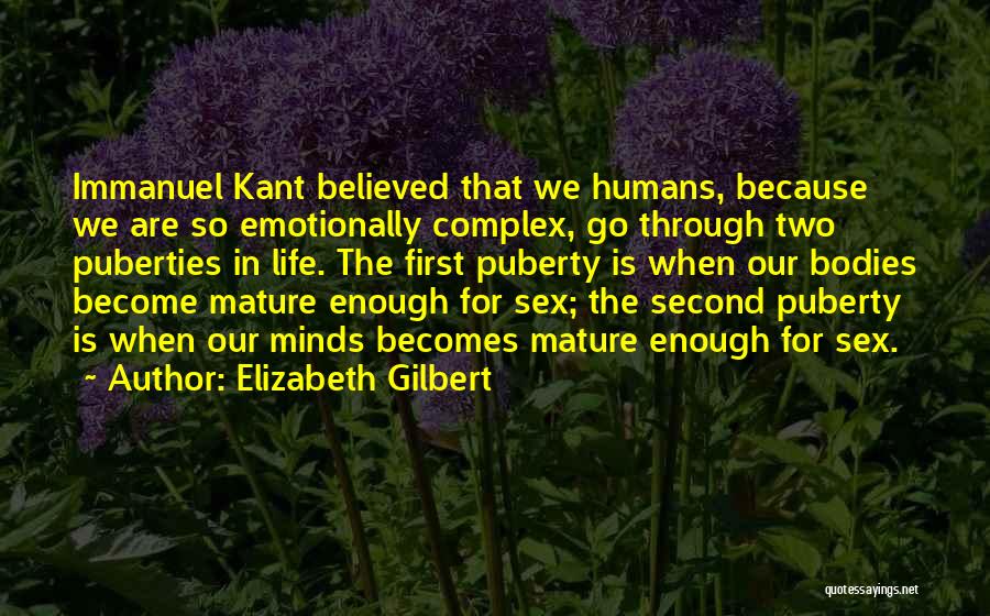 Not Mature Enough Quotes By Elizabeth Gilbert