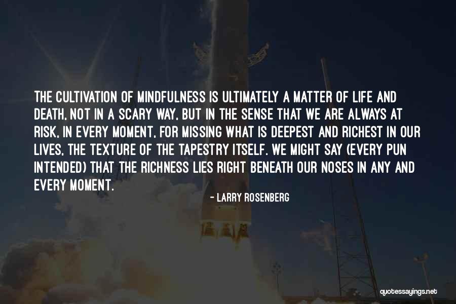 Not Missing A Moment Quotes By Larry Rosenberg