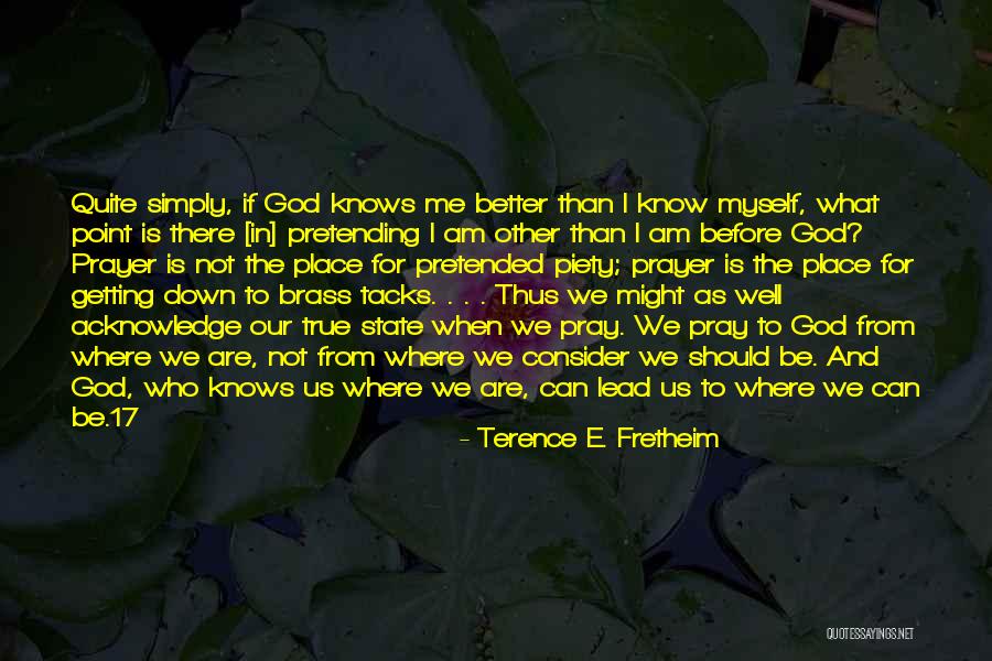 Not Myself Quotes By Terence E. Fretheim Not Myself Quotes By Terence E. Fretheim