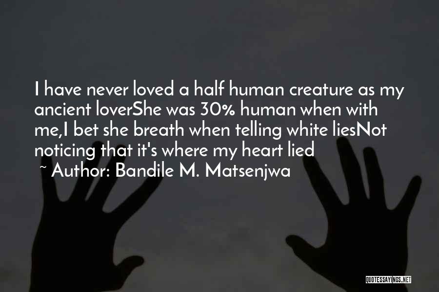 Not Noticing Me Quotes By Bandile M. Matsenjwa