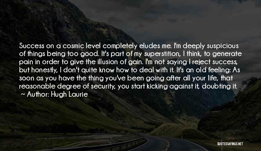 Not On My Level Quotes By Hugh Laurie