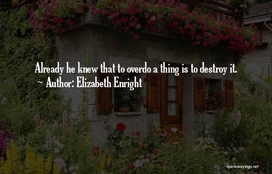 Not Overdoing It Quotes By Elizabeth Enright