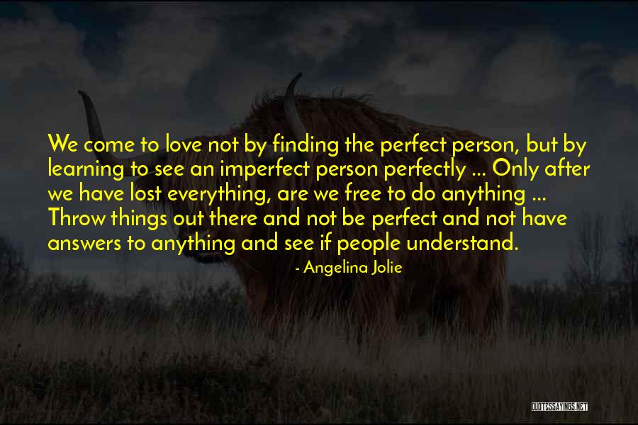 Not Perfect Person Quotes By Angelina Jolie