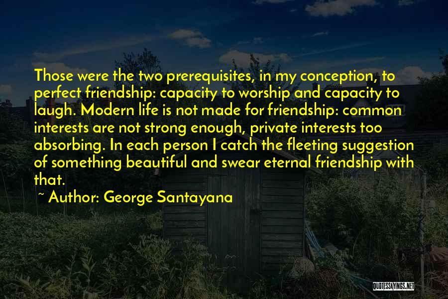 Not Perfect Person Quotes By George Santayana
