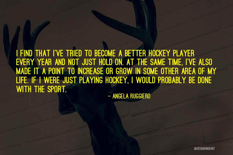 Not Playing Sports Quotes By Angela Ruggiero