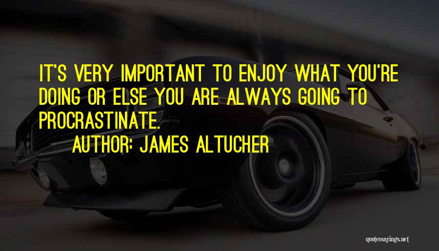 Not Procrastinating Quotes By James Altucher
