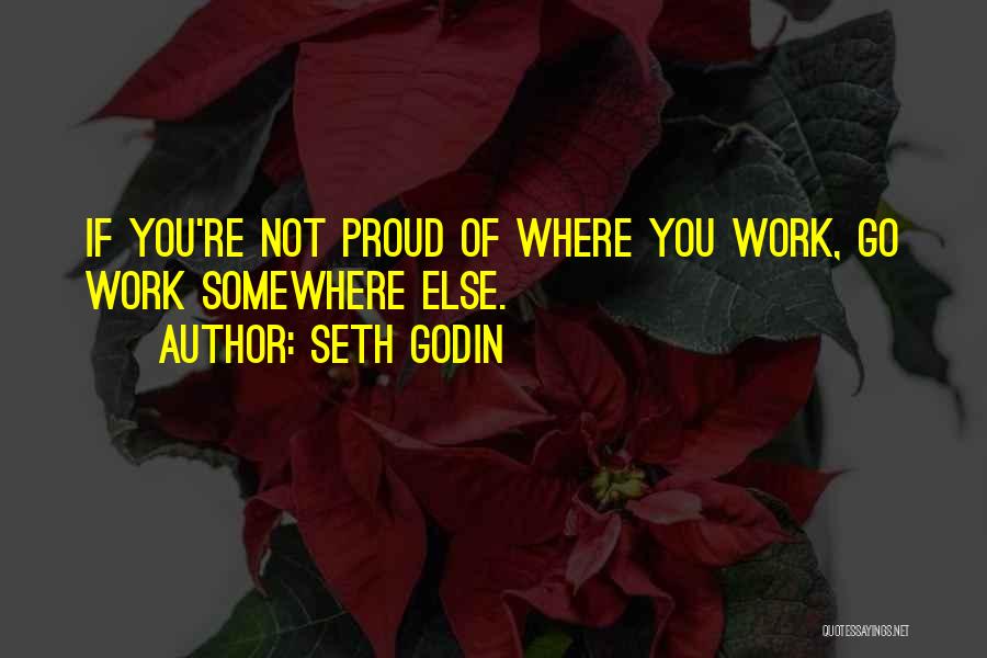 Not Proud Of You Quotes By Seth Godin