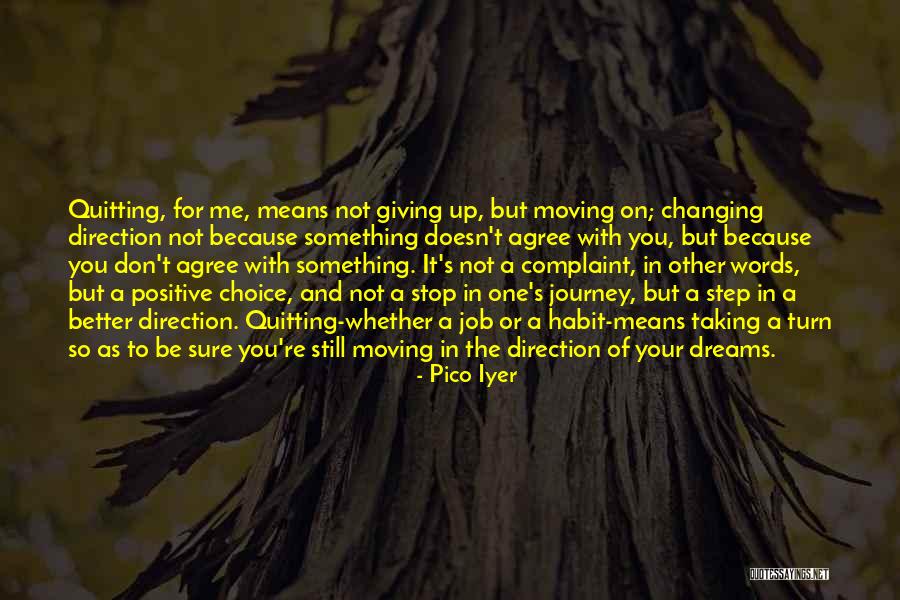 Not Quitting A Job Quotes By Pico Iyer Not Quitting A Job Quotes By Pico Iyer