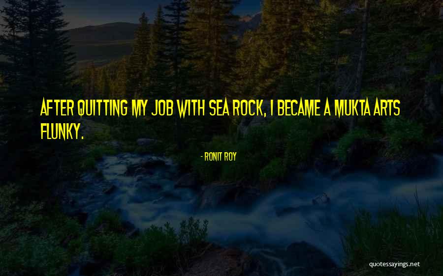 Not Quitting A Job Quotes By Ronit Roy