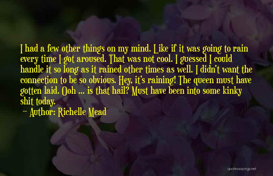 Not Raining Quotes By Richelle Mead