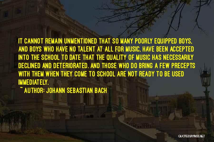 Not Ready For School Quotes By Johann Sebastian Bach