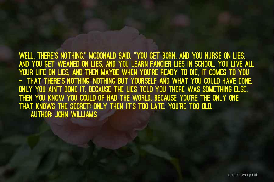 Not Ready For School Quotes By John Williams