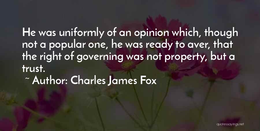 Not Ready In Relationship Quotes By Charles James Fox