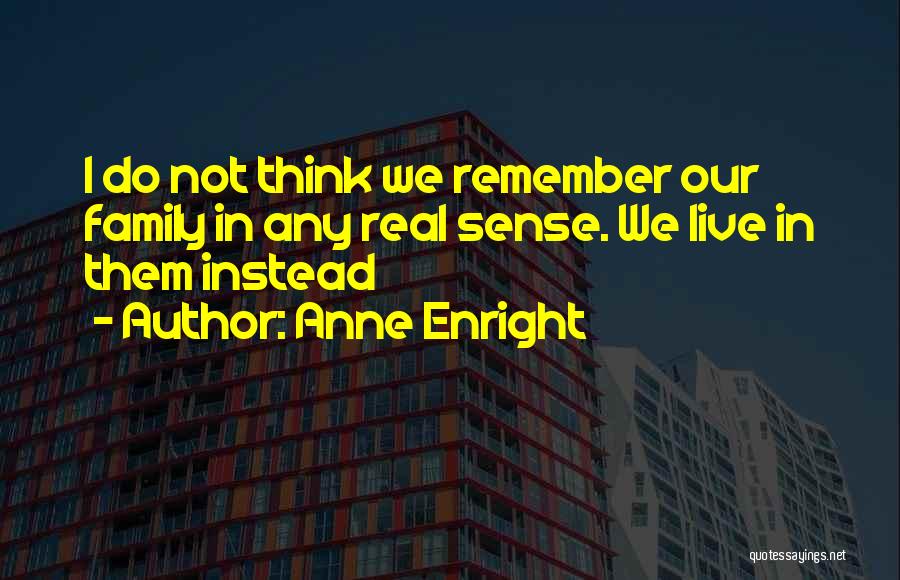 Not Real Family Quotes By Anne Enright