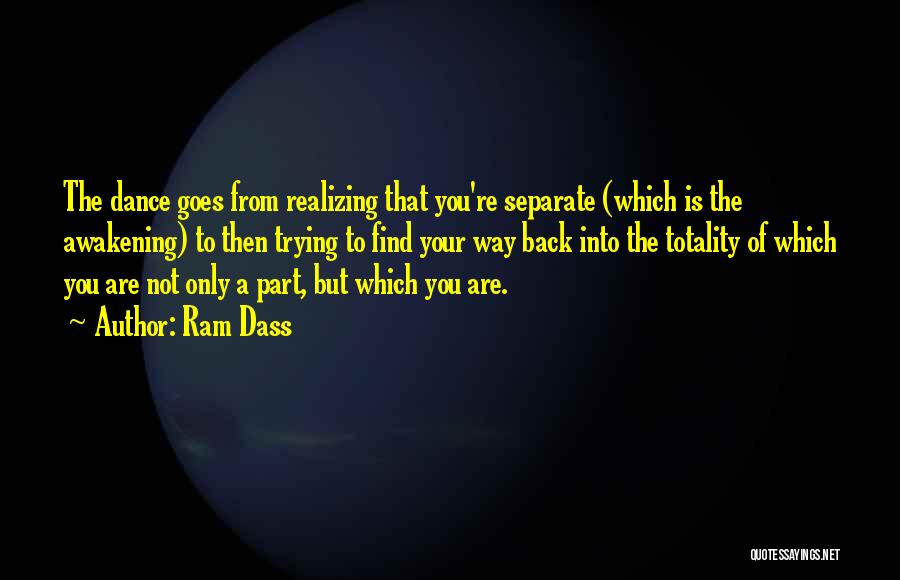 Not Realizing Quotes By Ram Dass