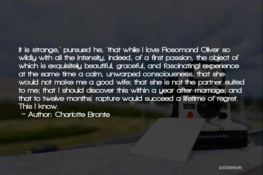 Not Regret Love Quotes By Charlotte Bronte