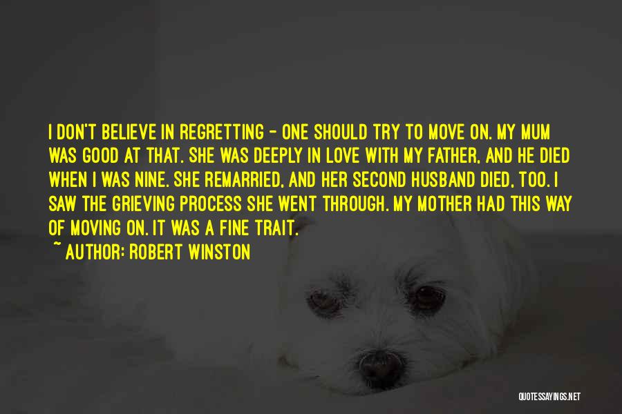 Not Regretting Past Quotes By Robert Winston