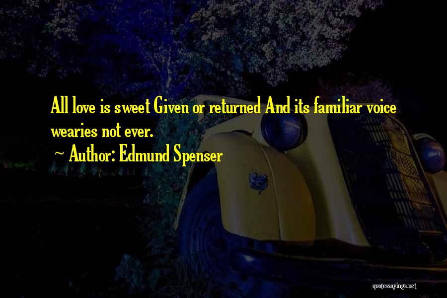 Not Returned Love Quotes By Edmund Spenser
