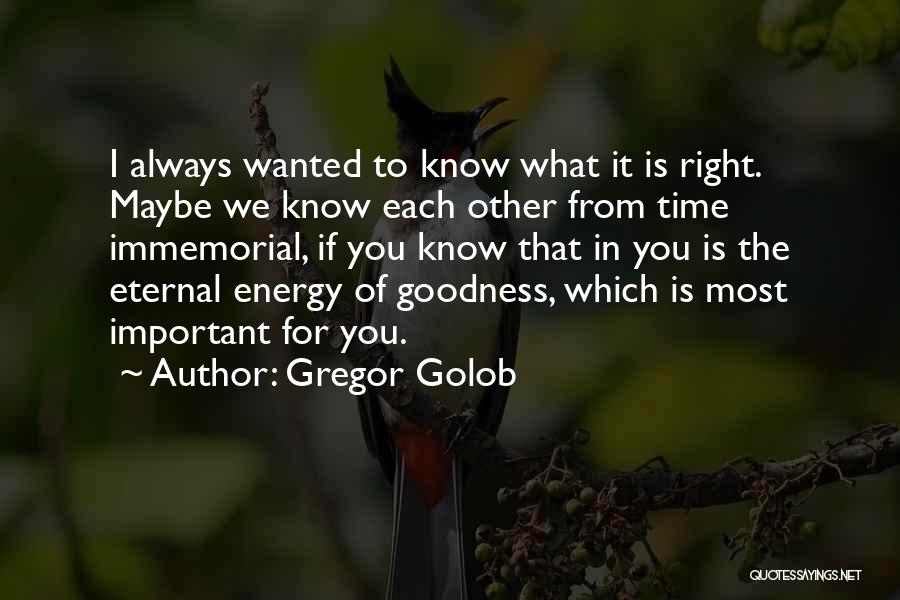 Not Right Time Relationship Quotes By Gregor Golob