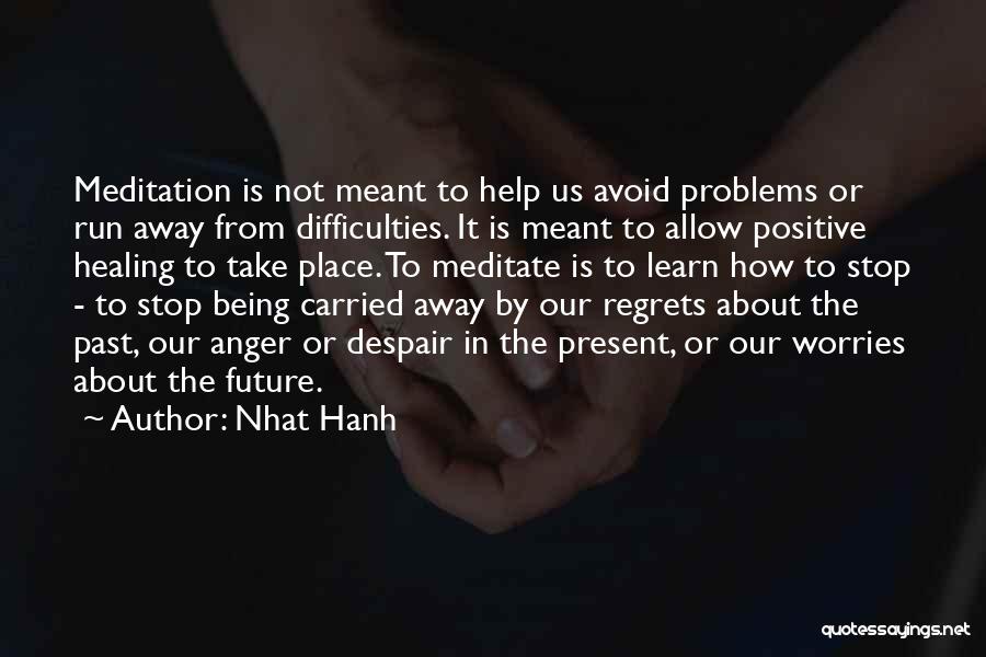 Not Running Away From Your Problems Quotes By Nhat Hanh