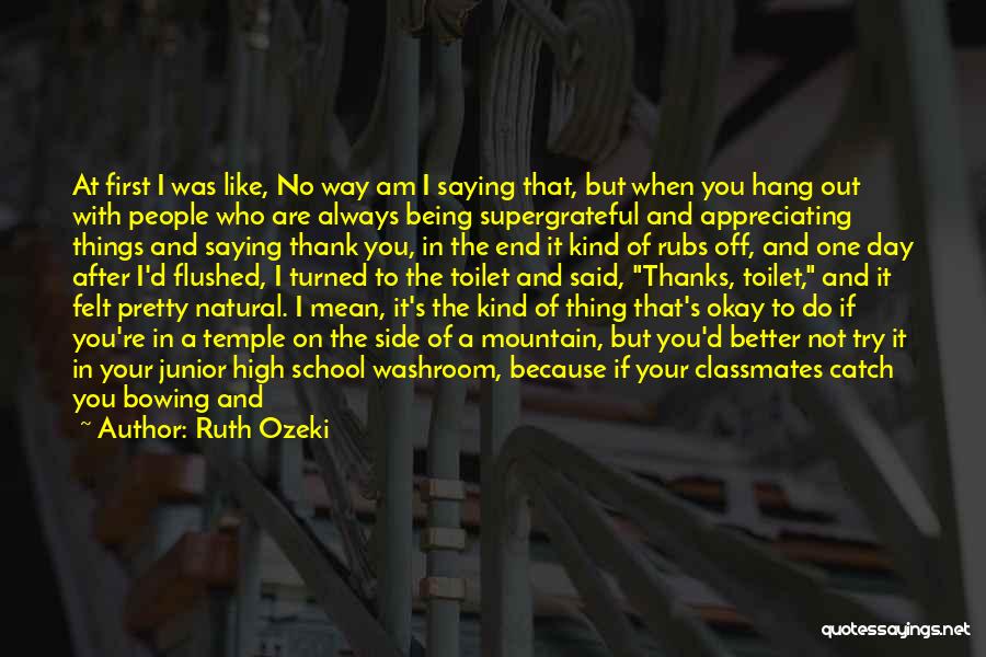 Not Saying Mean Things Quotes By Ruth Ozeki