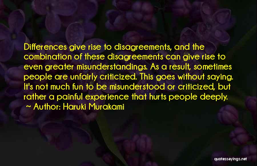 Not Saying Much Quotes By Haruki Murakami