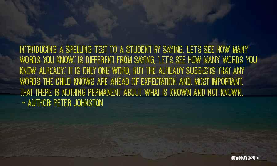 Not Saying Nothing Quotes By Peter Johnston