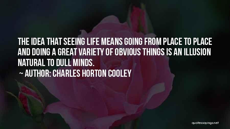 Not Seeing The Obvious Quotes By Charles Horton Cooley