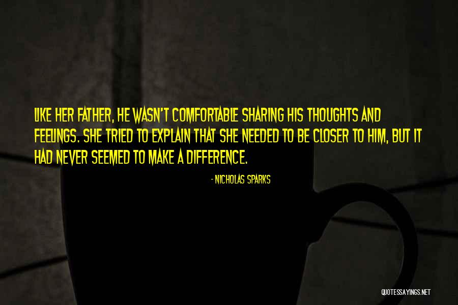 Not Sharing Your Feelings Quotes By Nicholas Sparks Not Sharing Your Feelings Quotes By Nicholas Sparks