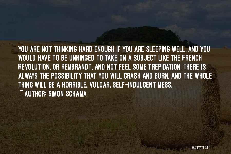 Not Sleeping Well Quotes By Simon Schama