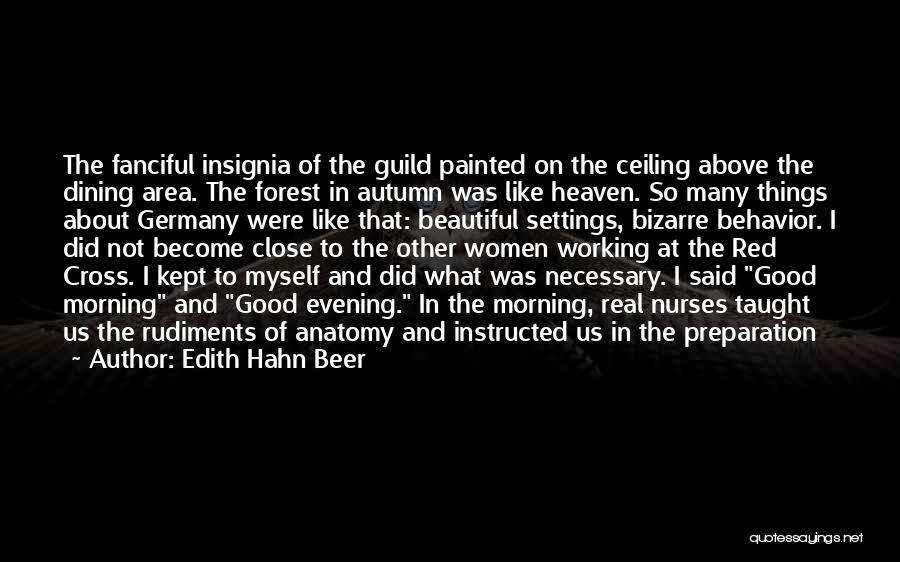 Not So Good Evening Quotes By Edith Hahn Beer