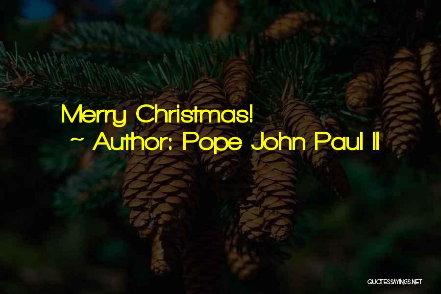 Not So Merry Christmas Quotes By Pope John Paul II