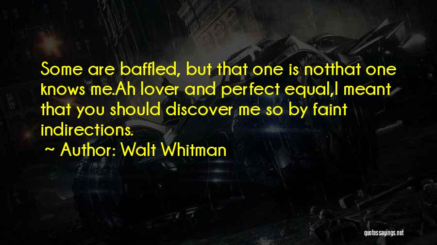 Not So Perfect Love Quotes By Walt Whitman