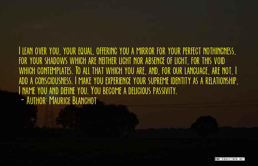 Not So Perfect Relationship Quotes By Maurice Blanchot