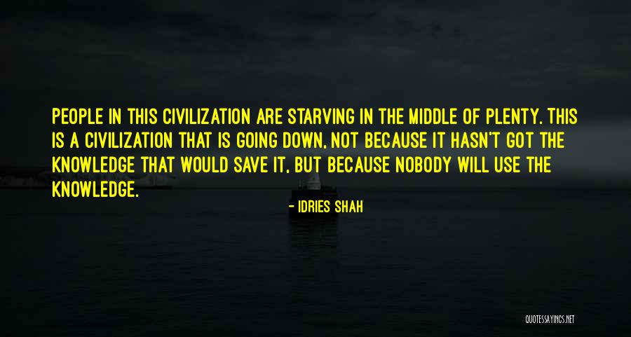 Not Starving Yourself Quotes By Idries Shah