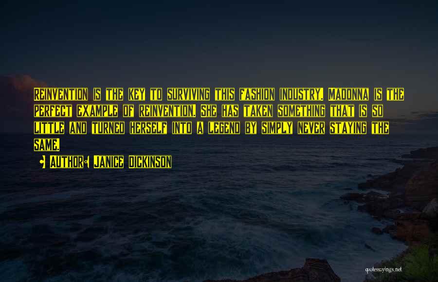 Not Staying The Same Quotes By Janice Dickinson