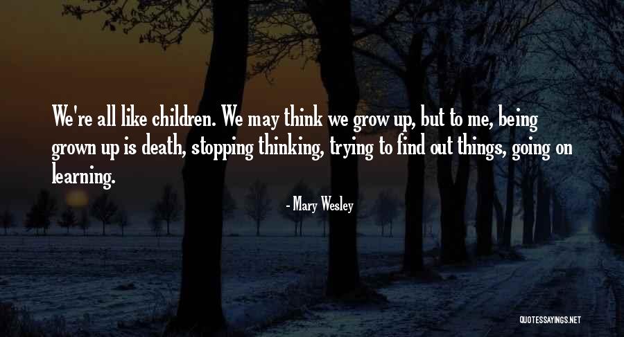 Not Stopping Learning Quotes By Mary Wesley Not Stopping Learning Quotes By Mary Wesley