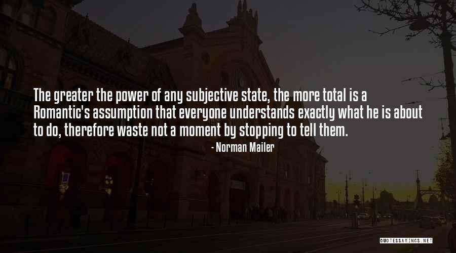 Not Stopping Quotes By Norman Mailer