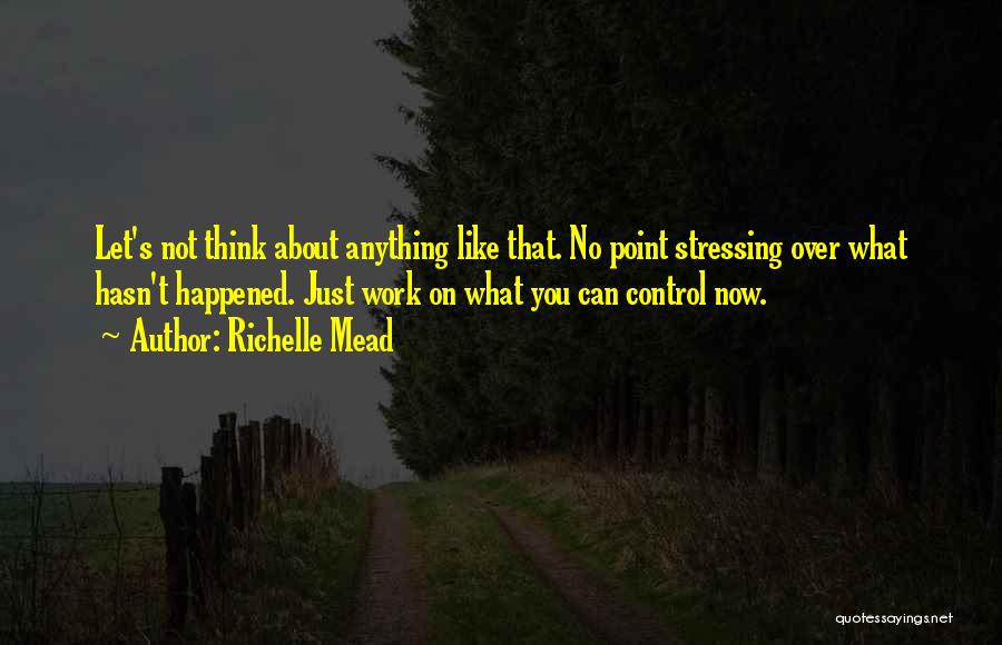 Not Stressing Over You Quotes By Richelle Mead