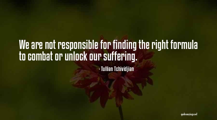 Not Suffering Quotes By Tullian Tchividjian