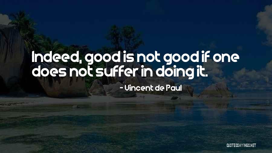 Not Suffering Quotes By Vincent De Paul