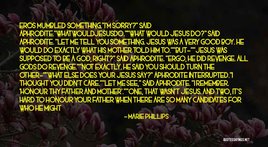 Not Supposed To Care Quotes By Marie Phillips