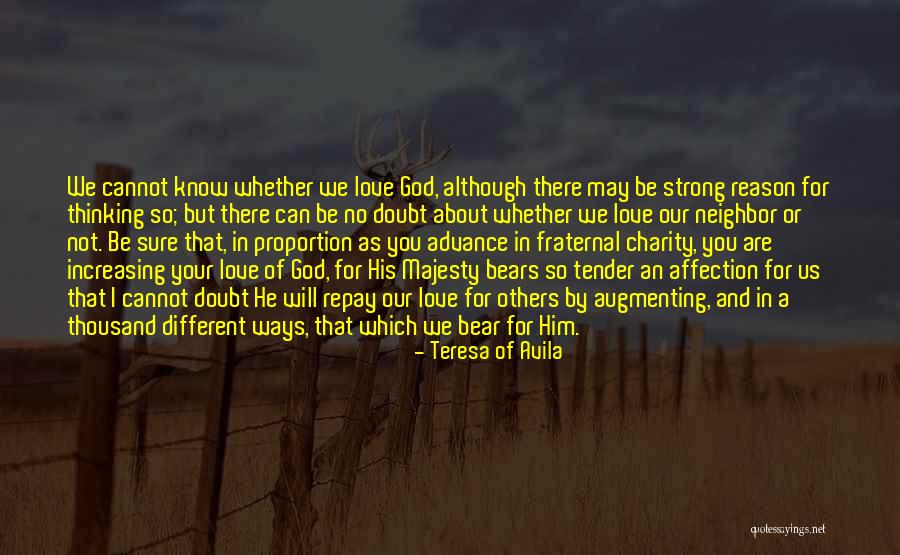 Not Sure For Love Quotes By Teresa Of Avila Not Sure For Love Quotes By Teresa Of Avila